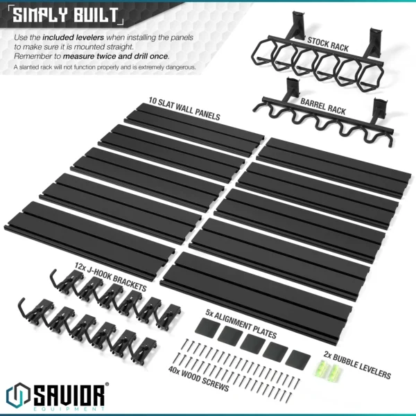 Wall Rack System - 10 Panel Kit W/ Attachments - Image 2