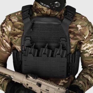 Military grade 1000D Nylon Modular Plate Carrier - wear resistant, Quick detach, MOLLEE Compatible, Adjustment to S-3XL