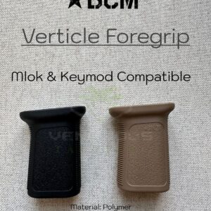 BCM Gunfighter Vertical Grip, Compatible with both Mlok & Keymod Material: Polymer