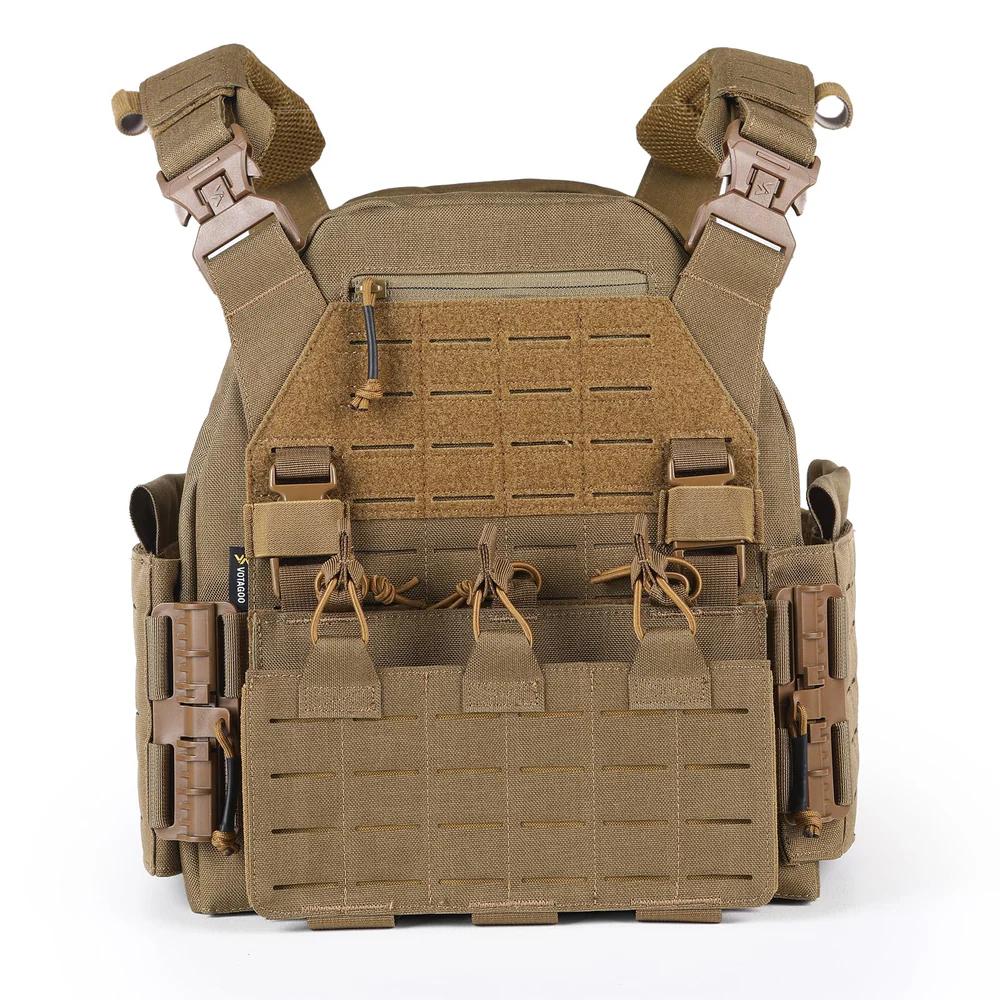 Military grade 1000D Nylon Modular Plate Carrier - wear resistant, Quick detach, MOLLEE Compatible, Adjustment to S-3XL