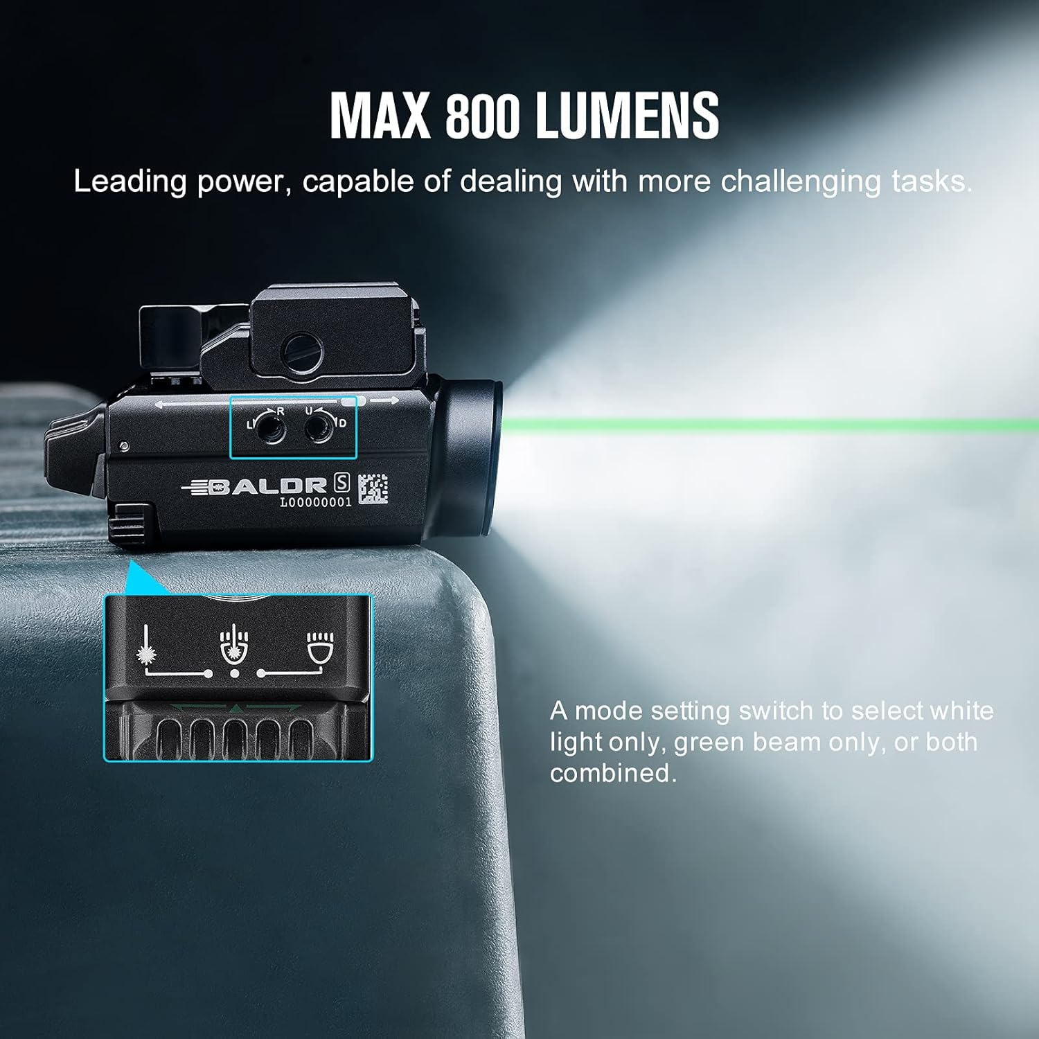 OLIGHT BALDER S 800 Lumens with Green Laser - Image 9