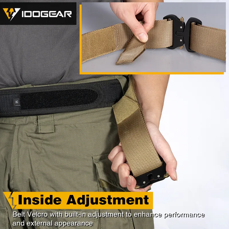 IDOGEAR 2 Inch Tactical Belt Quick Release Metal Buckle Laser MOLLE Mens Belts 3415 - Image 5