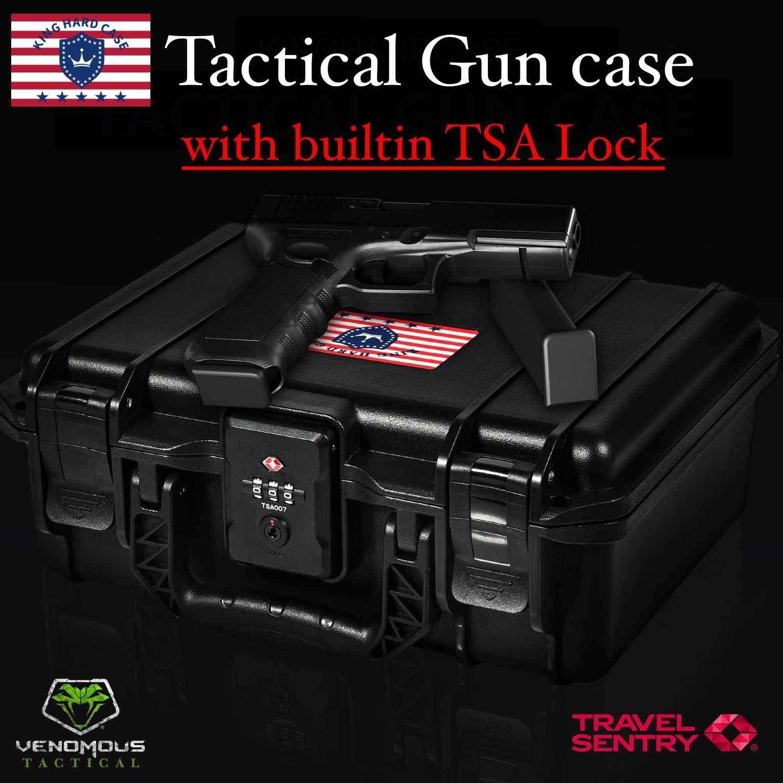 Kinghardcase TSA Gun Case, TSA Approved Firearm Travel Case. - Image 5