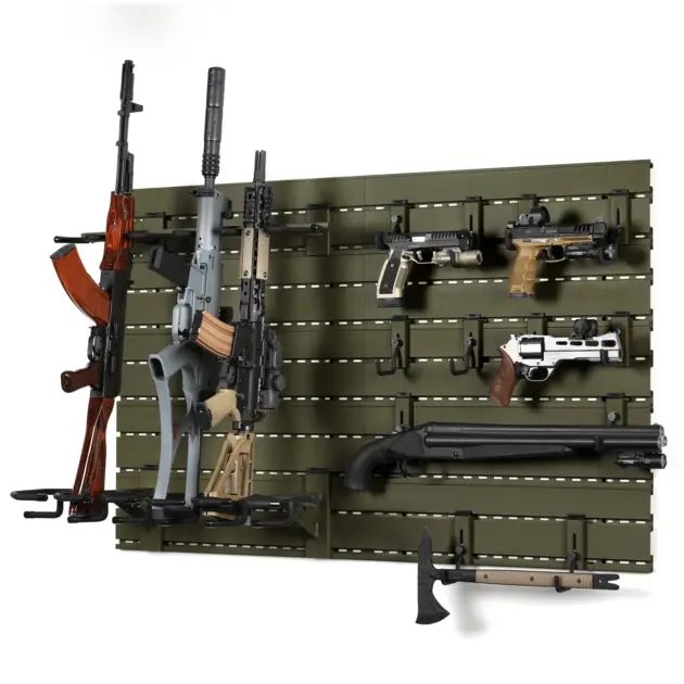 Wall Rack System – 10 Panel Kit W/ Attachments - Green