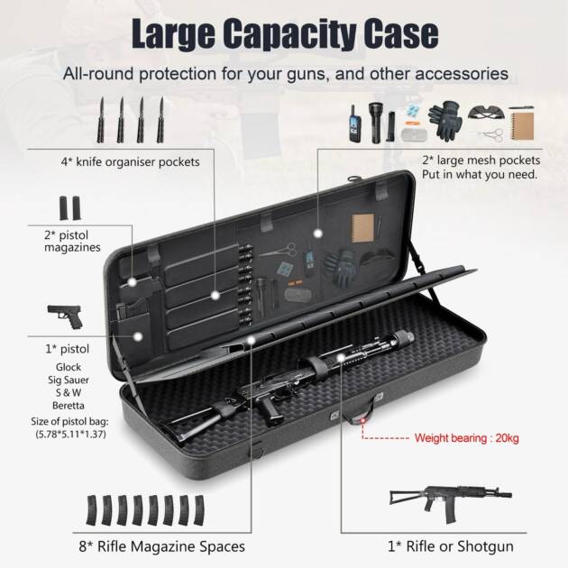 Large Capacity Tactical Rifle & Gear Case