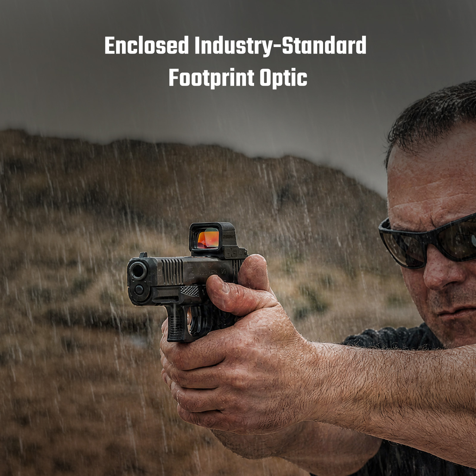 Osight XE AMRS Enclosed Red Dot Sight with RMR Footprint and Side-Loading Battery featuring 2/6+32 MOA Multi-Reticle System - Image 3