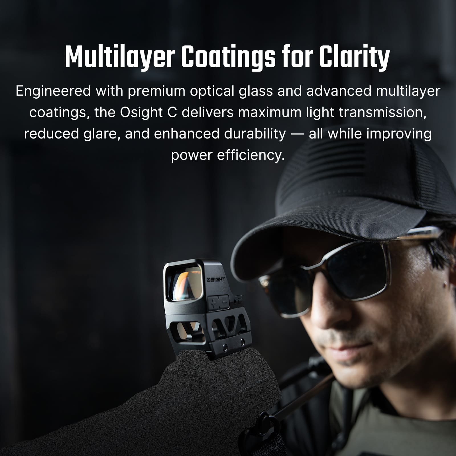 Osight C Open Reflex Optic with Replaceable Side-Loading Battery Red Dot - Image 10