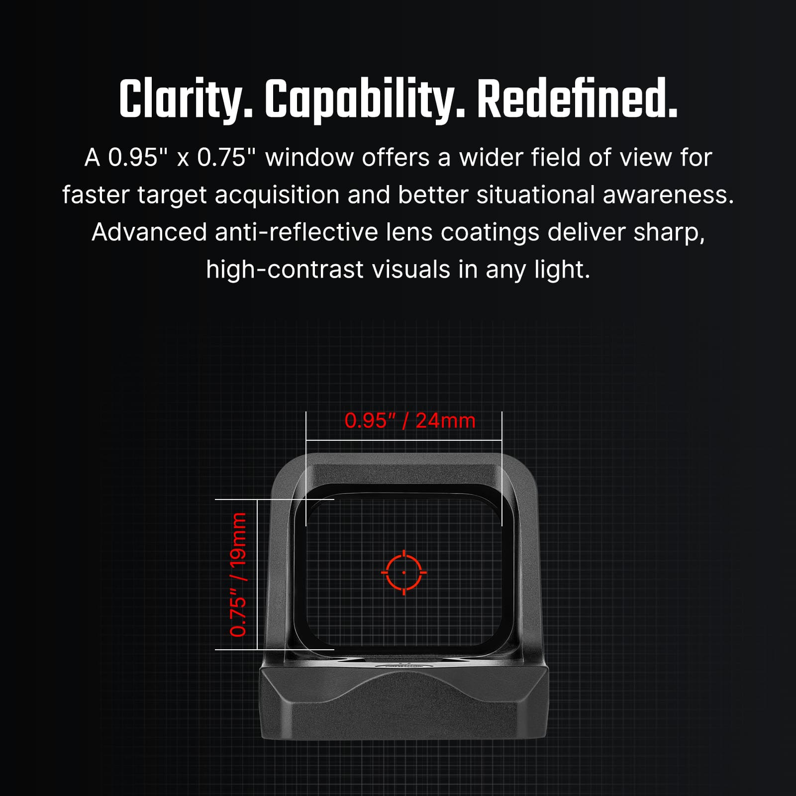 Osight C Open Reflex Optic with Replaceable Side-Loading Battery Red Dot - Image 3