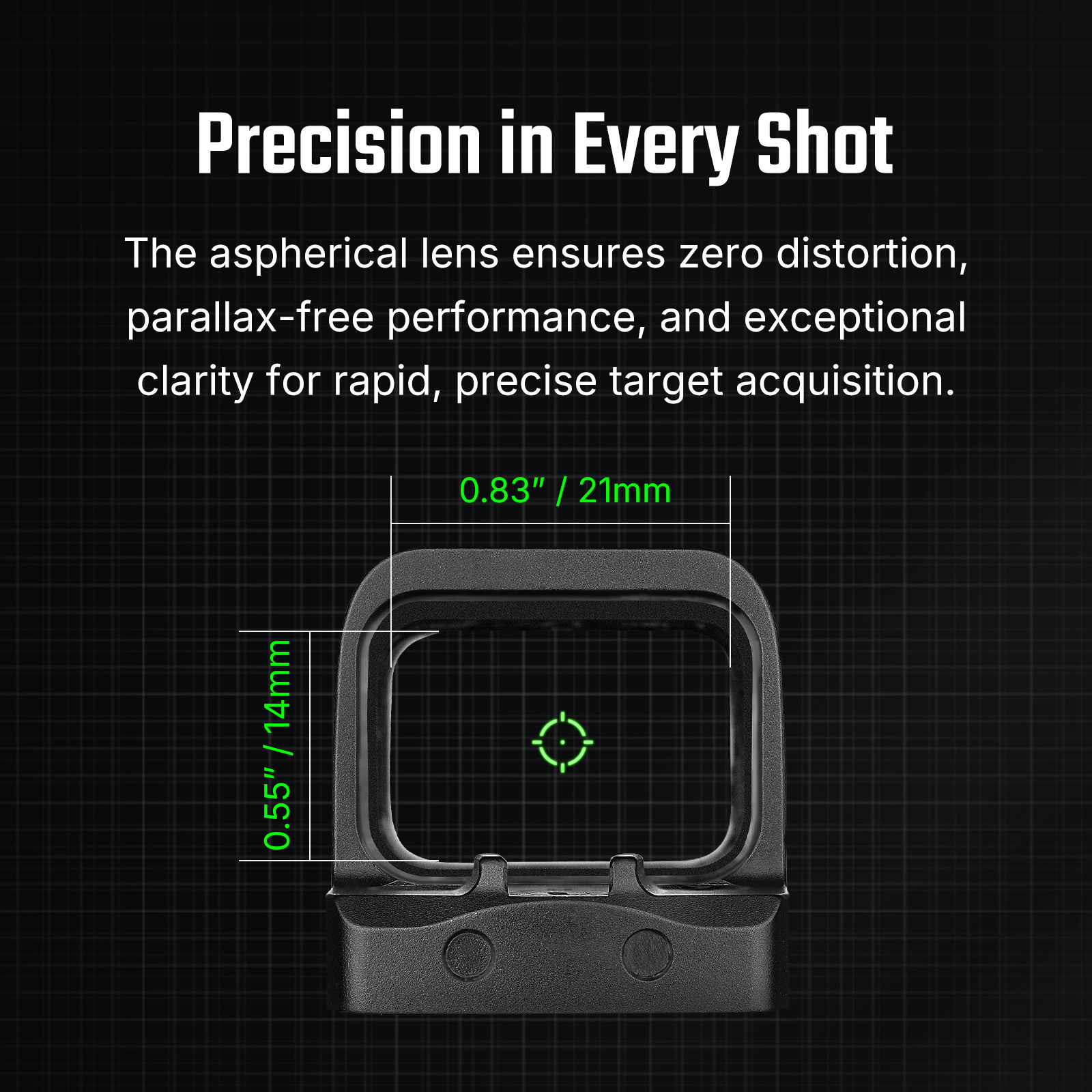 Osight SE Enclosed Optic with RMSc Footprint and Replaceable Battery Green Dot - Image 4
