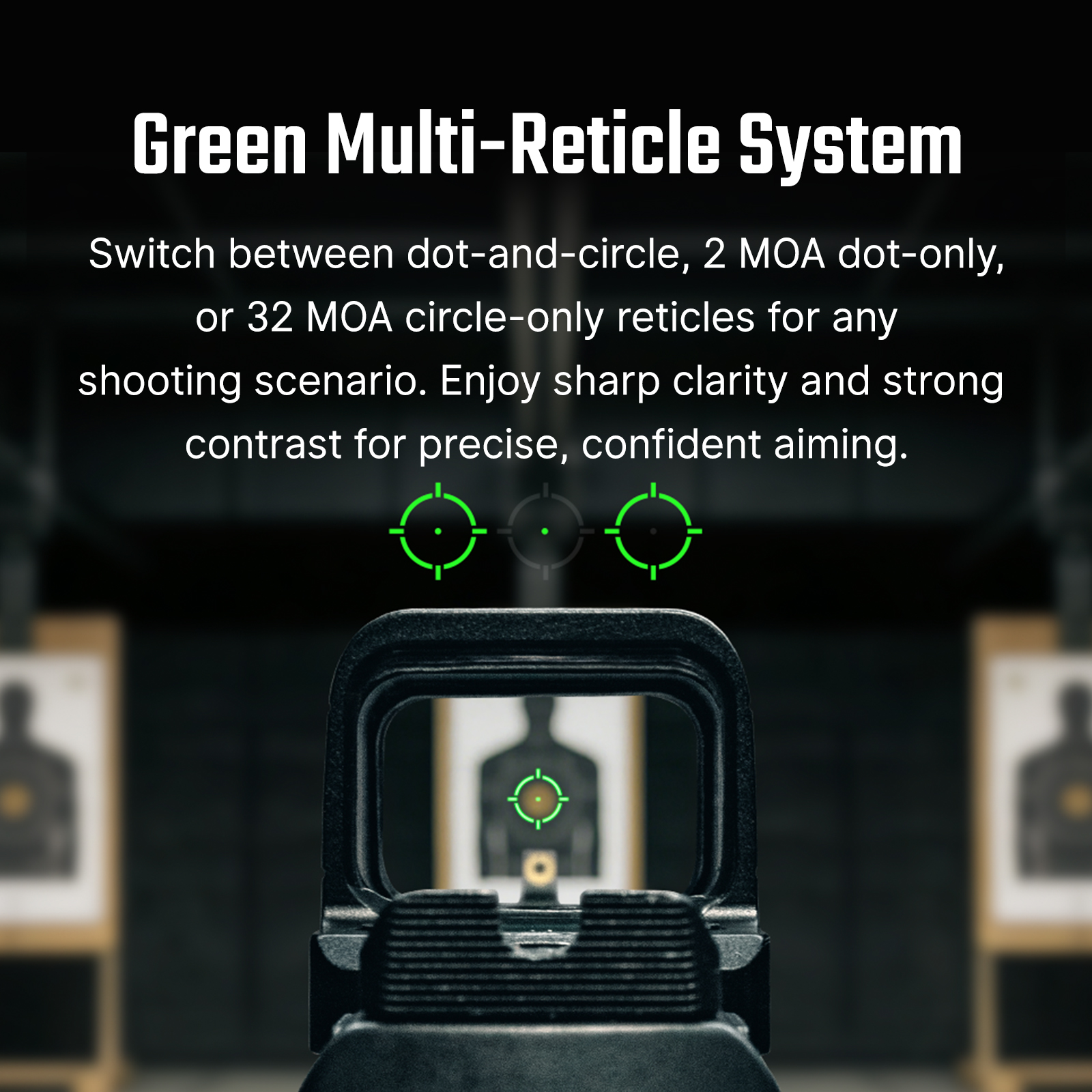 Osight SE Enclosed Optic with RMSc Footprint and Replaceable Battery Green Dot - Image 8