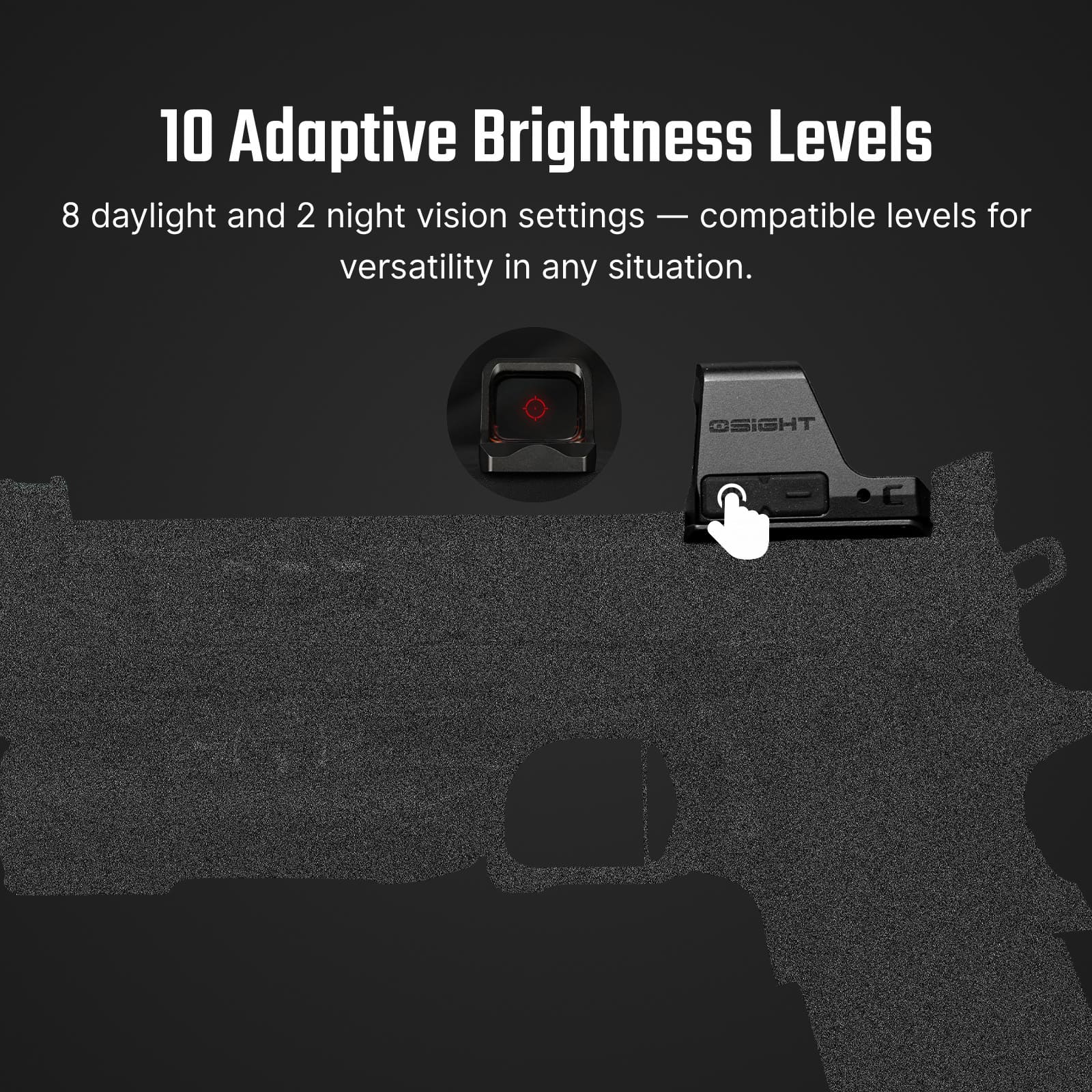 Osight C Open Reflex Optic with Replaceable Side-Loading Battery Red Dot - Image 9
